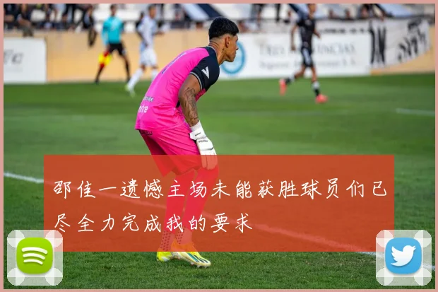 邵佳一遗憾主场未能获胜球员们已尽全力完成我的要求